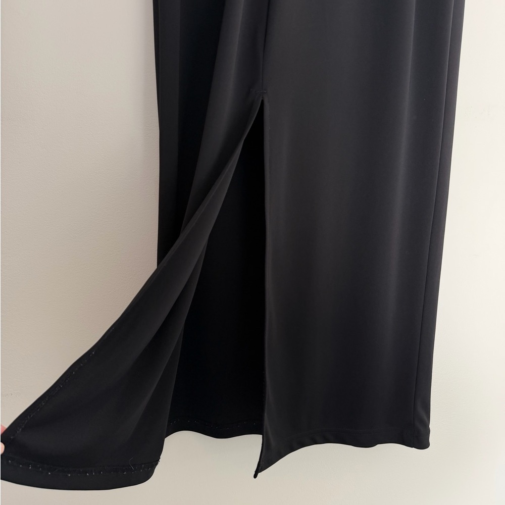 Vintage 90s Y2K Merona Black Sleeveless Maxi Dress, Made in USA, Women's Medium - Picture 6 of 7